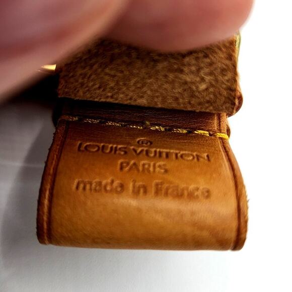 LOUIS VUITTON VACHETTA LUGGAGE TAG AND POIGNET100% AUTHENTIC - Picture 9 of 11